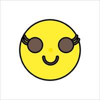 A smiley face with glasses on it vector
