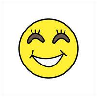 A smiley face with a black eye and a white background vector