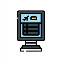 A computer screen with a clock on it vector