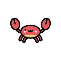 A cute crab with a face and eyes vector