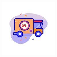 A truck with the number 21 on it vector