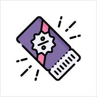 A purple candy bar with a pink ribbon on it vector