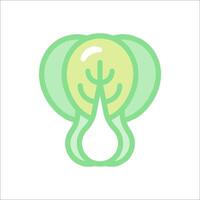 A green leaf with a stem on it vector