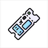 A ticket with a light on it vector