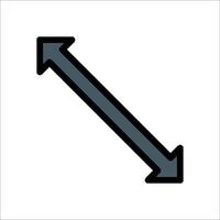 An arrow pointing down and an arrow pointing up vector