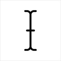 The letter h in chinese characters vector