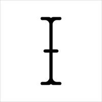 The letter h in black and white on a white background vector