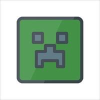 Minecraft pixel art icon vector