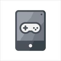 A smartphone with a game controller icon vector