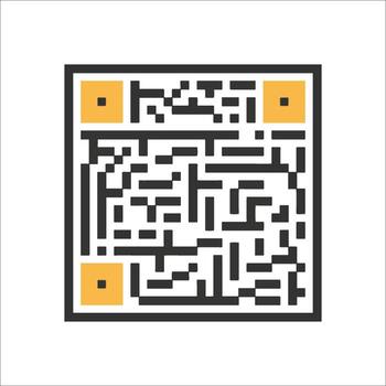 un qr código en un blanco antecedentes vector