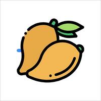 A fruit icon with two pieces of fruit vector
