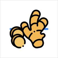 A ginger root is sitting on a table vector
