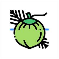 Coconut fruit icon illustration vector