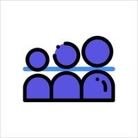A group of people are sitting on a bench vector