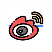 An eye icon with a wifi symbol on it vector