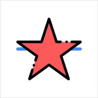 A red star icon on a white background vector