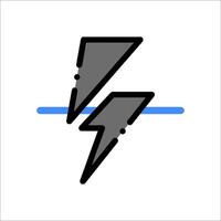 A lightning bolt icon on a white background vector