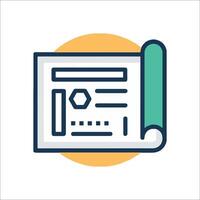 A document icon with a pencil and paper vector