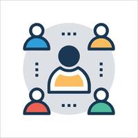 People in a circle with a person in the middle vector