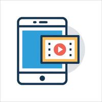 player icon on a smartphone vector