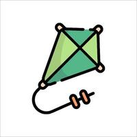 A kite with a string attached to it vector
