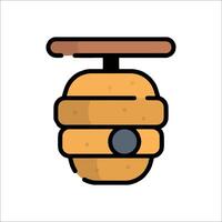 A bee hive icon on a white background vector