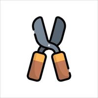 A pair of scissors with handles on a white background vector