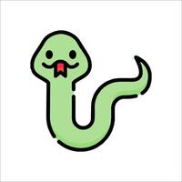 A cartoon snake with a tongue sticking out vector