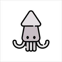 A squid with a cone on its head vector