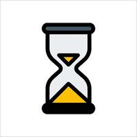 An hourglass icon on a white background vector