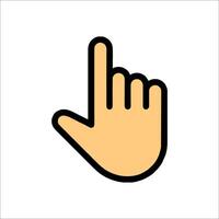 A hand pointing up with a finger on it vector