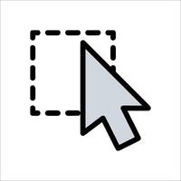Mouse cursor pointing to the left, mouse cursor pointing to the right, mouse cursor pointing to the vector