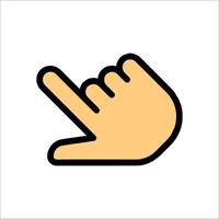 A hand gesture with a finger up on a white background vector