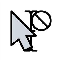 A black and white sign with a no sign and a arrow pointing to it vector