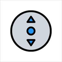 A remote control icon with blue and black circles vector