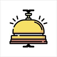 A yellow bell icon on a white background vector