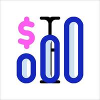 A dollar sign and a pipe with a dollar sign vector