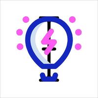 A light bulb with a lightning bolt on it vector