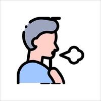 A man with a speech bubble on his head vector