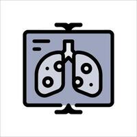 Lungs icon on white background vector