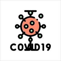 Covid 19 logo design vector