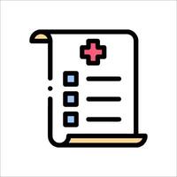 A medical check list icon vector