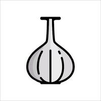An onion in a vase icon vector