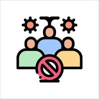 No meeting icon vector
