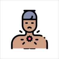A man with a heart on his chest vector