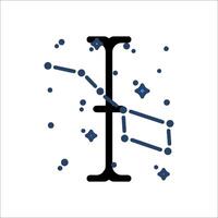 The letter f is shown with a blue dot on it vector