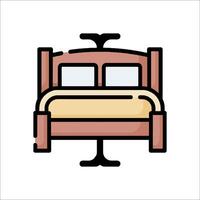 Bed icon illustration vector