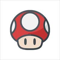 A red mushroom icon on a white background vector