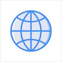 A globe icon on a white background vector