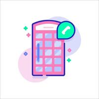 A phone icon with a phone call button vector